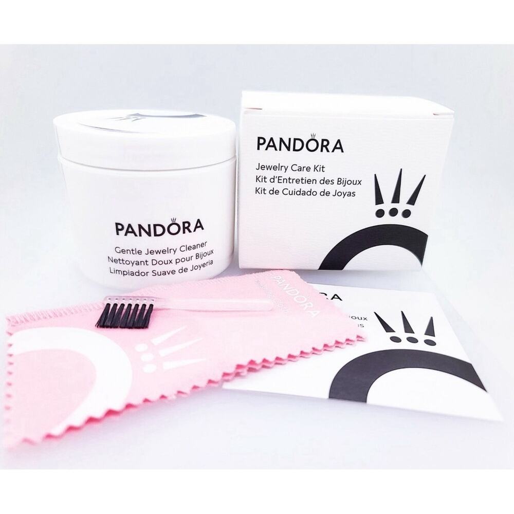New PANDORA Bracelet Charm Ring Necklace Polishing Cloth Set Jewelry Care Kit‎